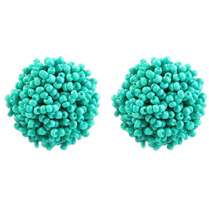 Ethnic Wear In Fashion - Multicolor Resin Beaded Earrings Bohemian Geometric