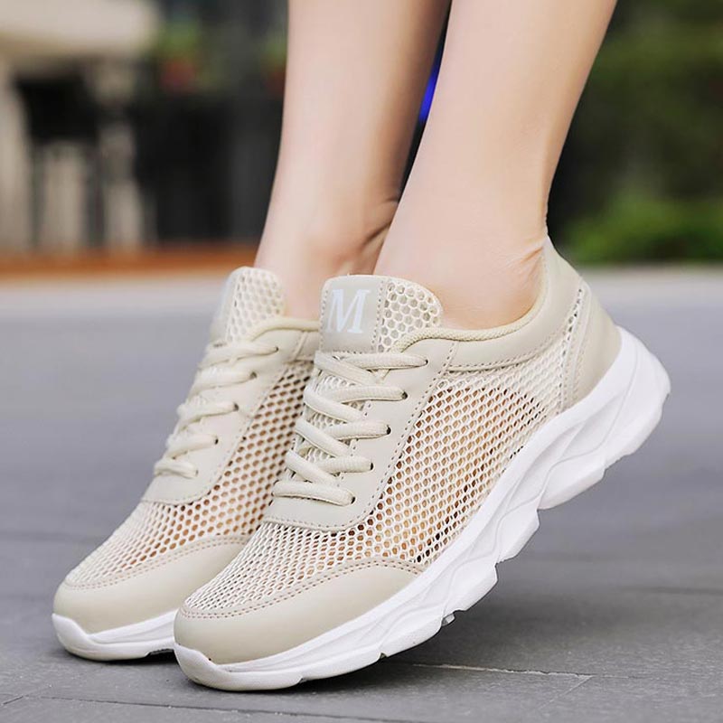 Ethnic Fashion Uk - Summer Breathable Sneakers Women Mesh Women's