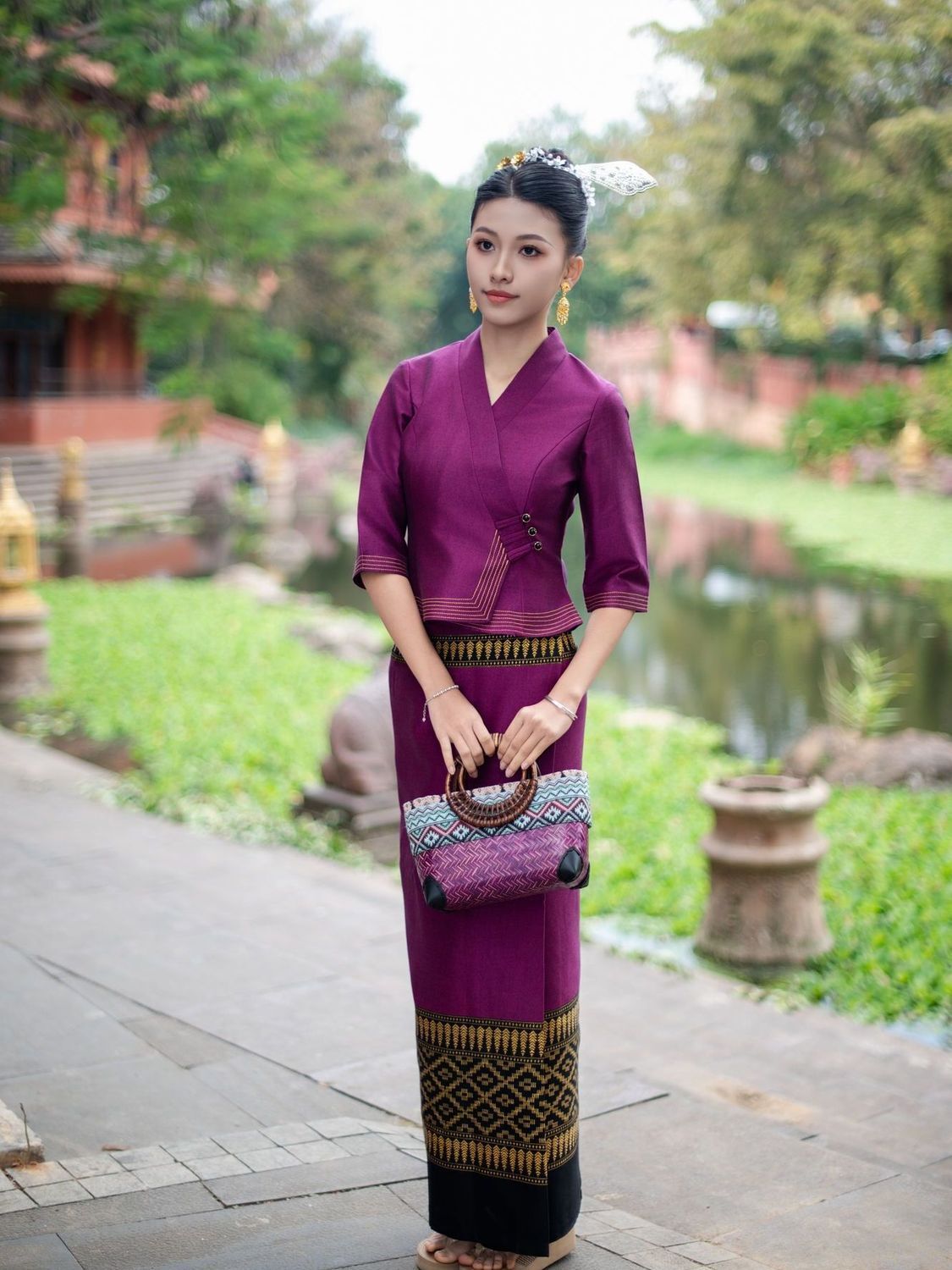 2pcs Thailand Myanmar Long-gyi - Batik Sarong Wrap recension och pris
