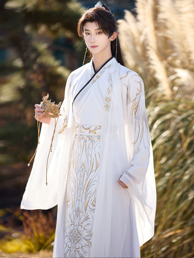 Dark Black Print Male Hanfu Ne - Ethnic Wear In Fashion recension och pris