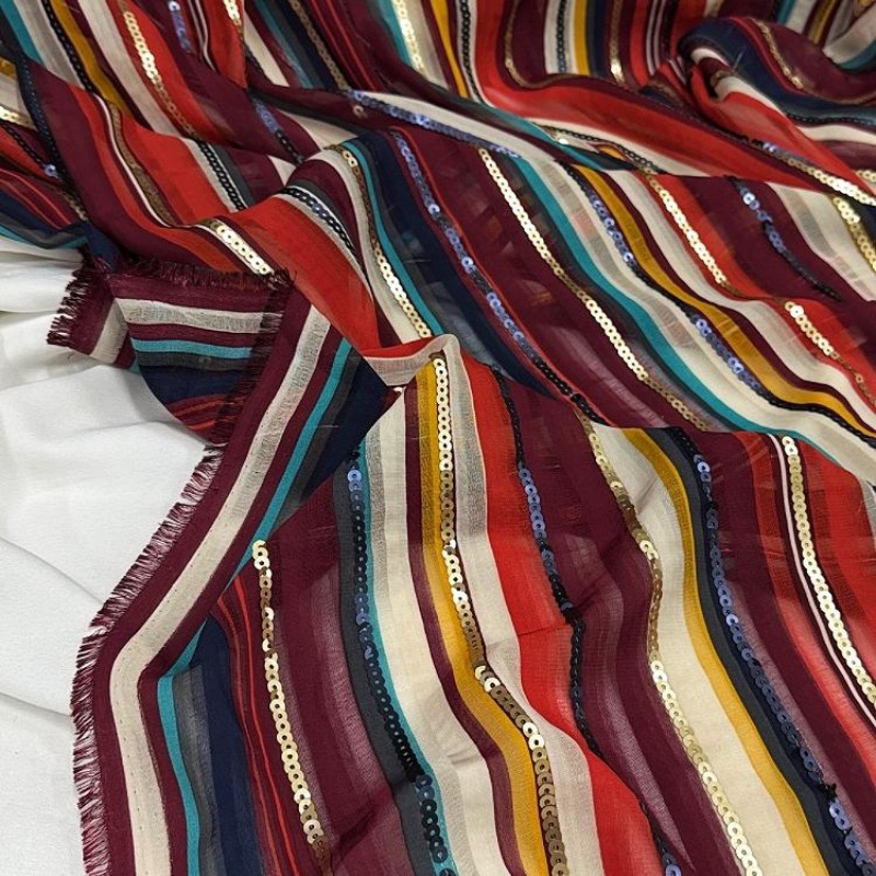 Colorful Striped Embroidered S - Ethnic Fashion Designer recension och pris