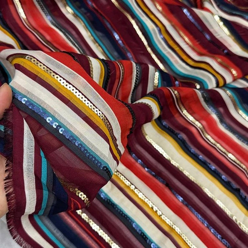 Colorful Striped Embroidered S - Ethnic Fashion Designer recension och pris
