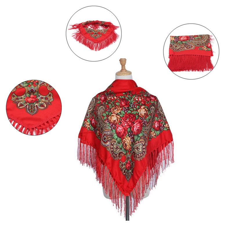 Retro Printed Scarf Winter Boh - Ethnic Boho Fashion recension och pris