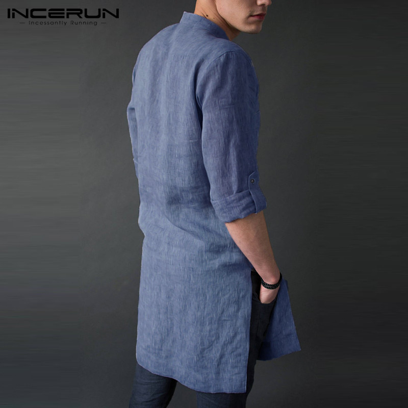 INCERUN Men's Long Sleeve Midi - Kurta Men Cotton recension och pris