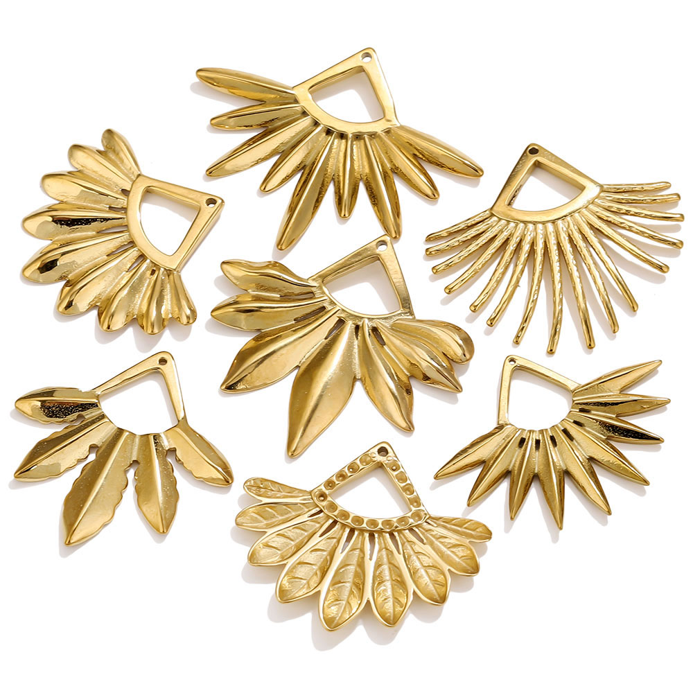 2pcs Stainless Steel Fan Shape - Ethnic Fashion Collection recension och pris