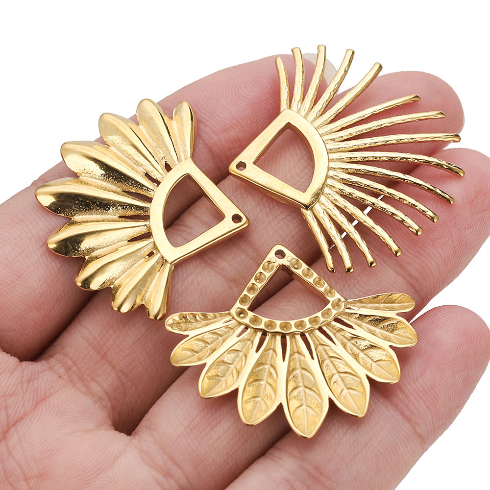 2pcs Stainless Steel Fan Shape - Ethnic Fashion Collection recension och pris