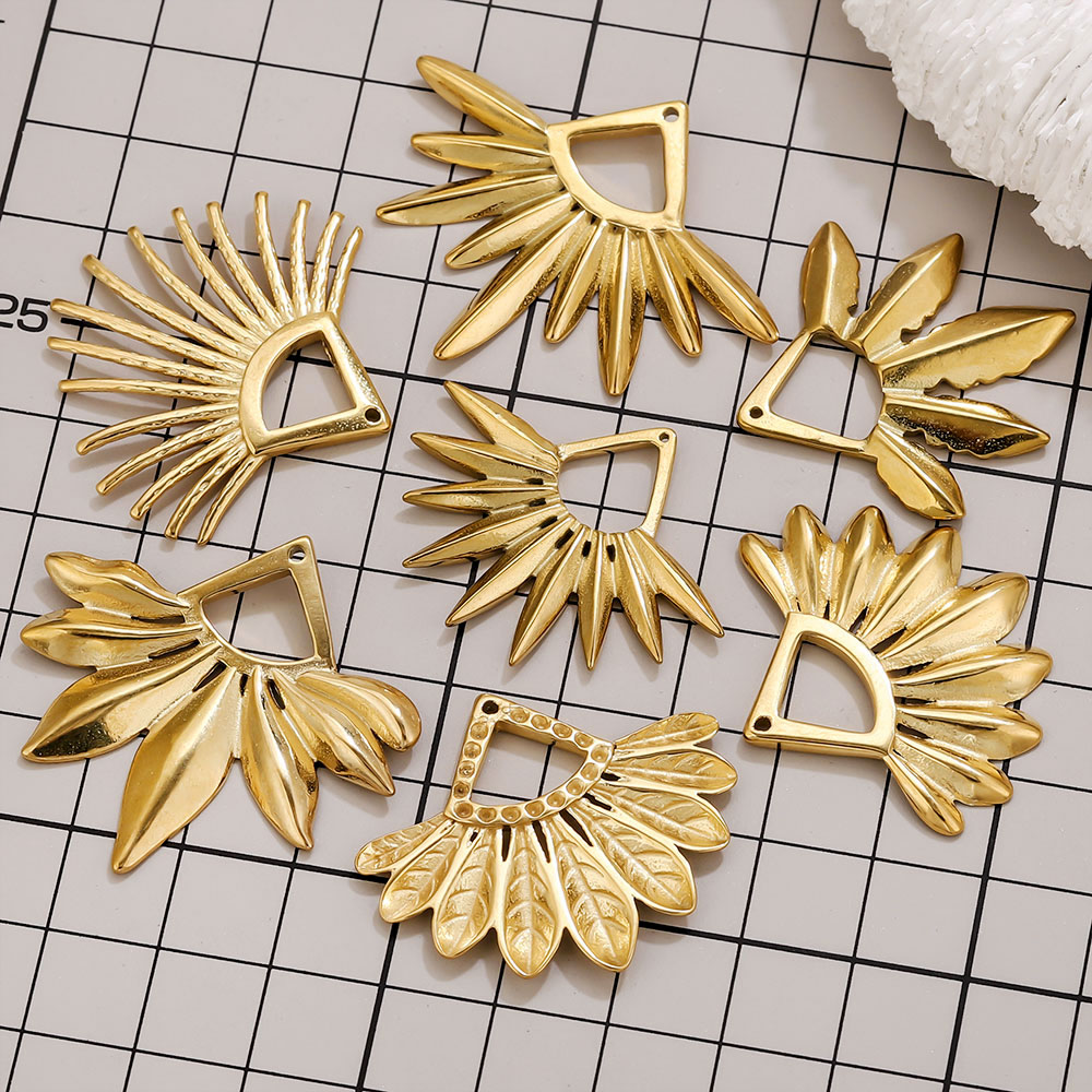 2pcs Stainless Steel Fan Shape - Ethnic Fashion Collection recension och pris
