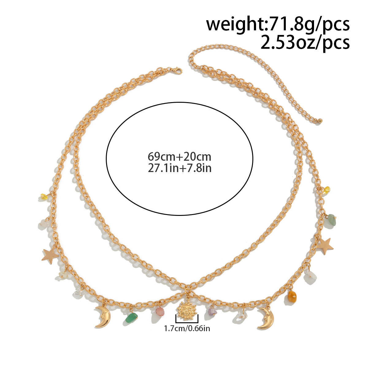 Boho Star Moon Sun Pendant Wai - Ethnic Fashion Girls recension och pris