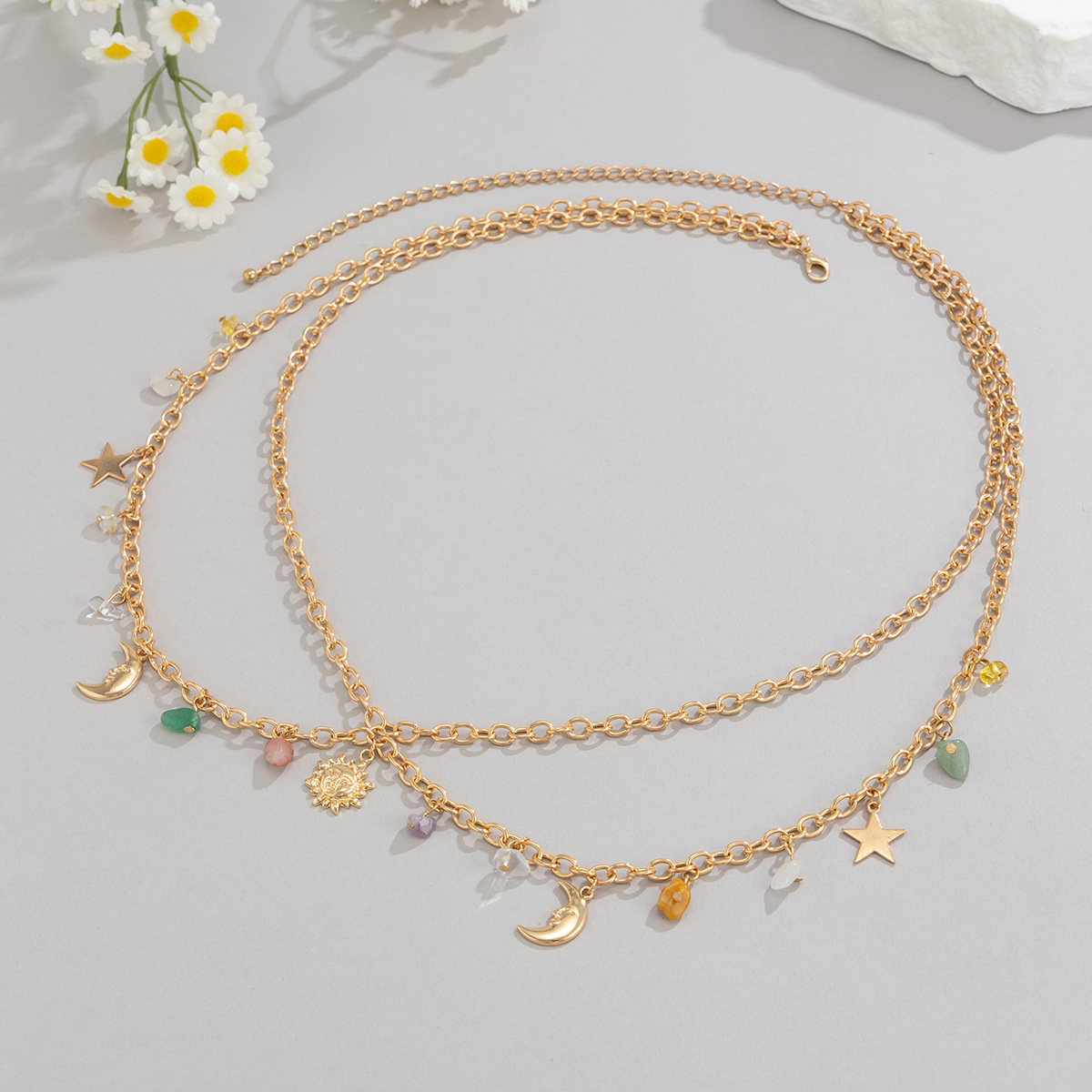 Boho Star Moon Sun Pendant Wai - Ethnic Fashion Girls recension och pris
