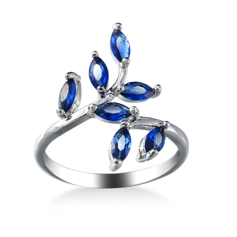 Pretty Blue Leaves Design Ring - Ethnic Fashion Designer recension och pris