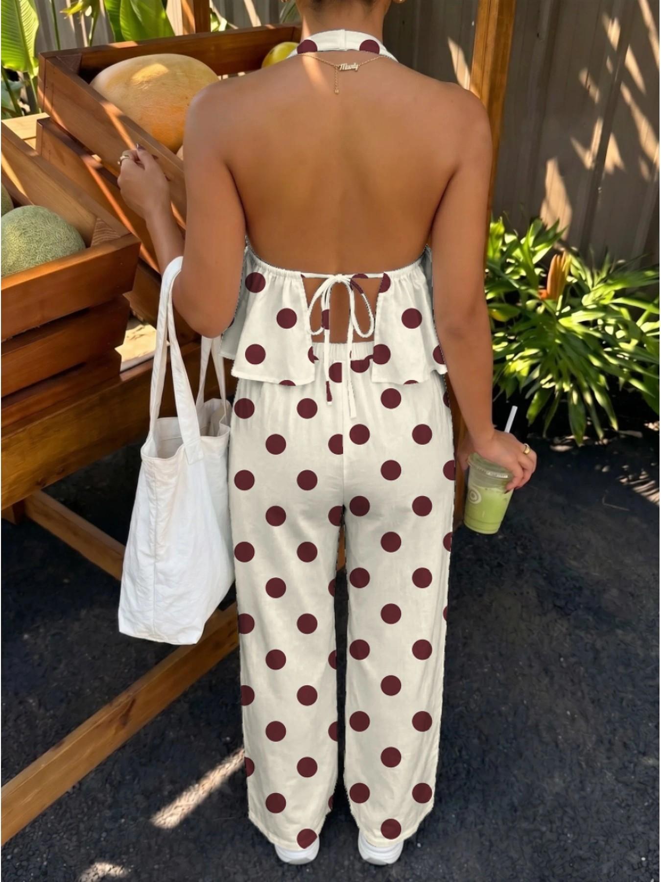 Vintage Large Dot Halter Top w - Ethnic Fashion Collection recension och pris