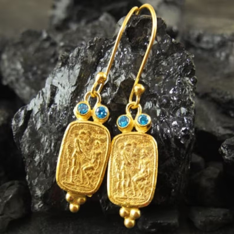 Vintage Inlaid Sea Blue CZ Dan - Ethnic Wear In Fashion recension och pris