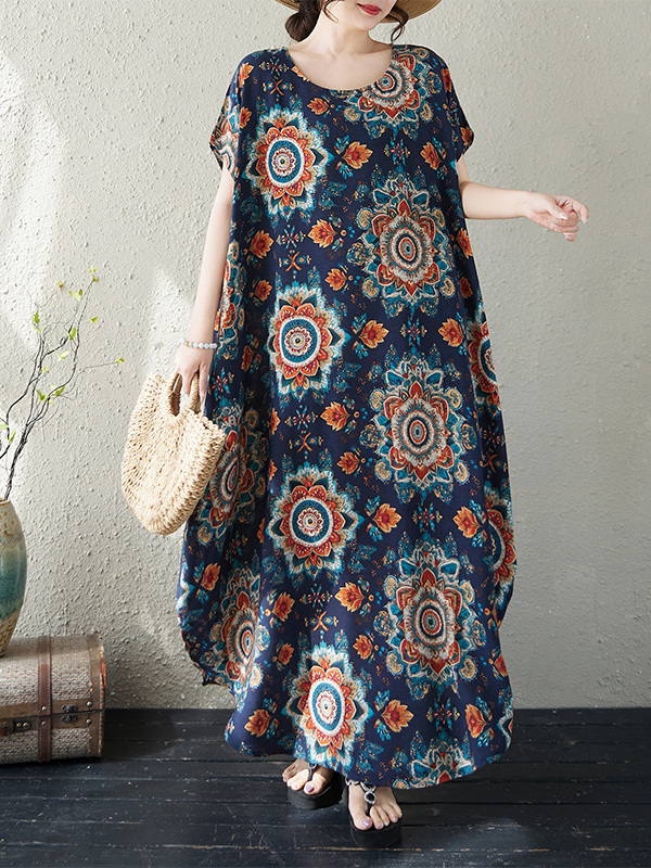 Loose Fit round Neck Cotton Li - Ethnic Fashion Walk recension och pris