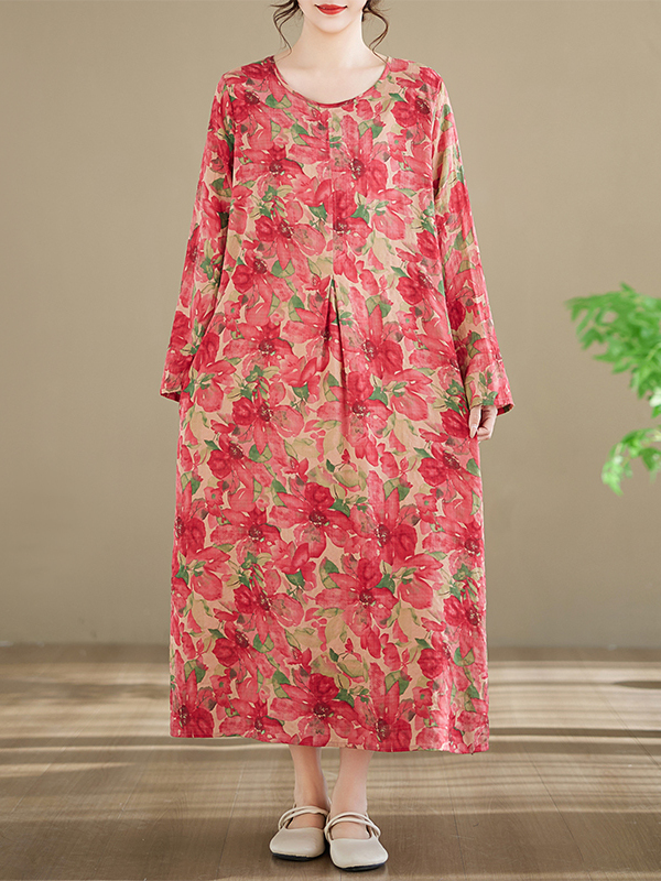 Long Sleeve Cotton Printed Dre - Ethnic Fashion Walk recension och pris