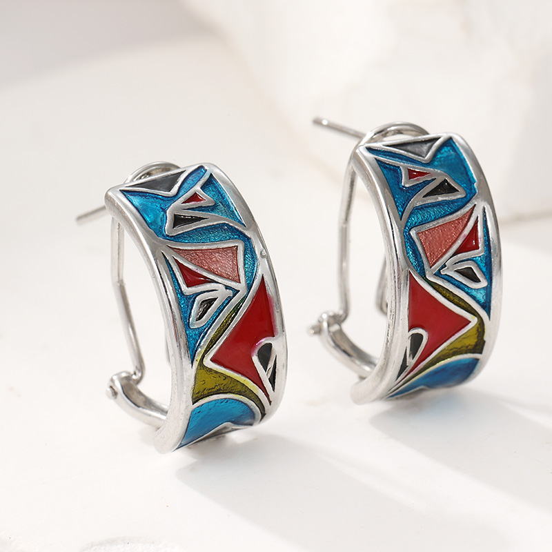 Ethnic Silver Color Enamel Hoo - Ethnic Wear In Fashion recension och pris
