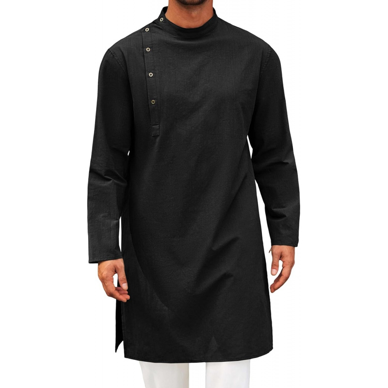 Mens Kaftan Thobe Robe Long Sl - Kurta Men Cotton recension och pris
