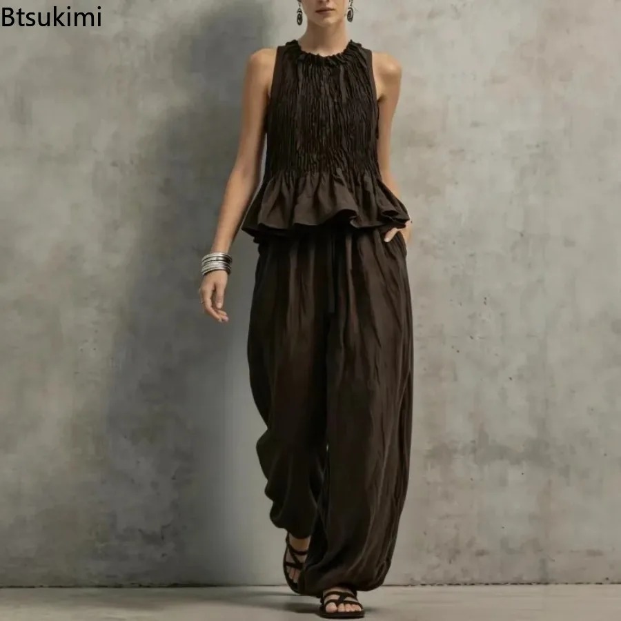 Simple Ruffle Hem Sleeveless T - Ethnic Fashion Collection recension och pris