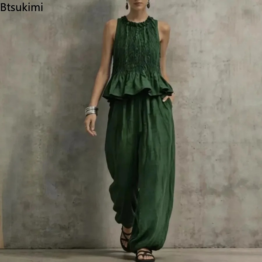 Simple Ruffle Hem Sleeveless T - Ethnic Fashion Collection recension och pris