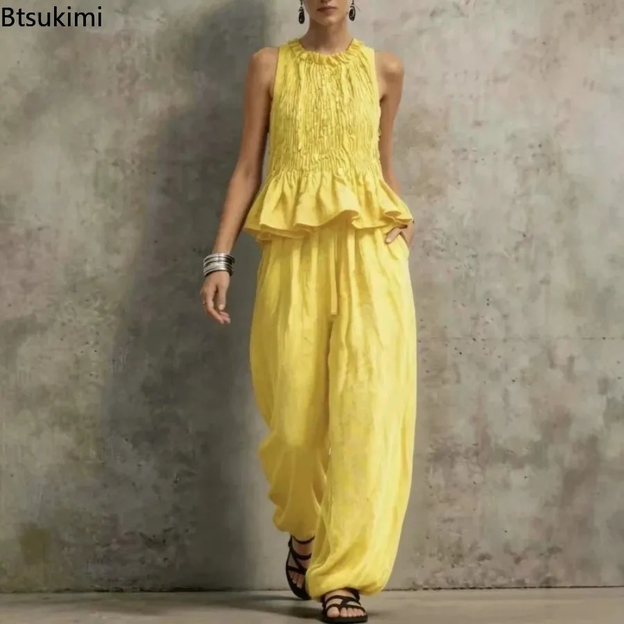 Simple Ruffle Hem Sleeveless T - Ethnic Fashion Collection recension och pris