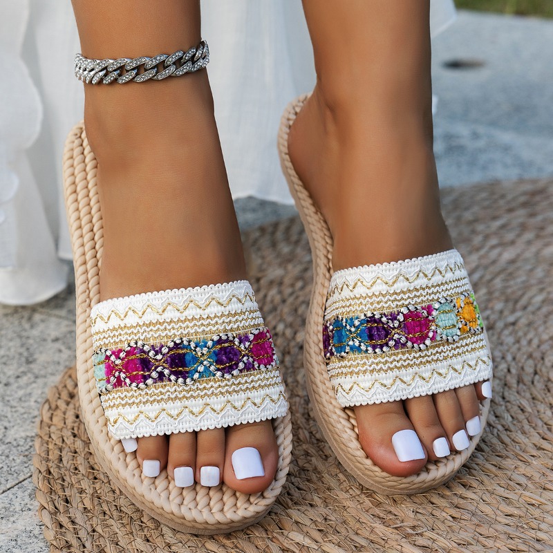 Women Slippers Outdoor Flat De - Ethnic Fashion Designer recension och pris