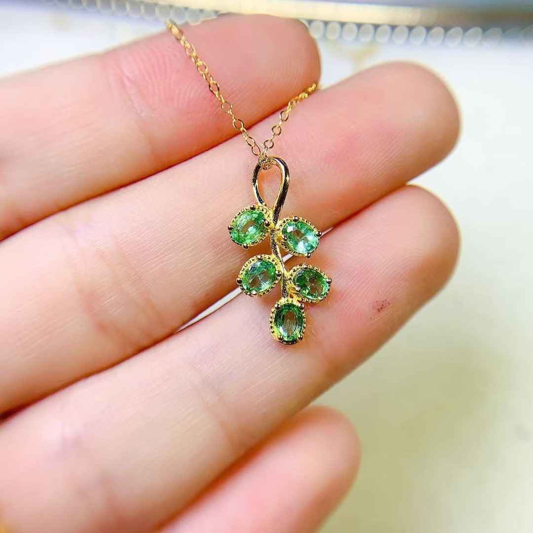 Opulent Genuine Emerald S925 S - Ethnic Fashion Designer recension och pris
