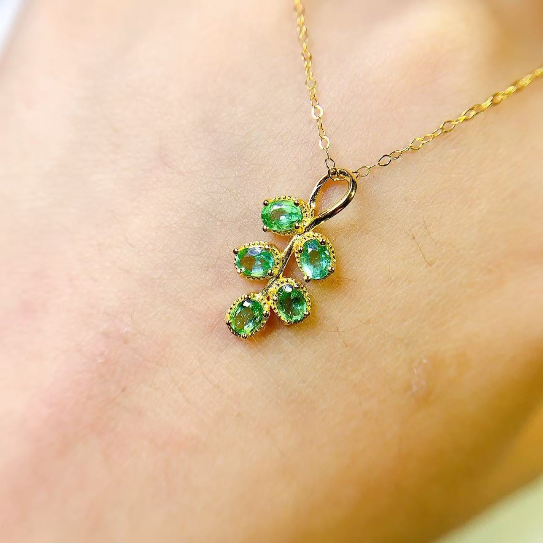 Opulent Genuine Emerald S925 S - Ethnic Fashion Designer recension och pris