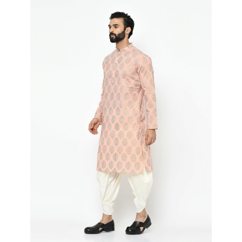 Mens Kurta - Printed Cotton Bl - Kurta Men Cotton recension och pris