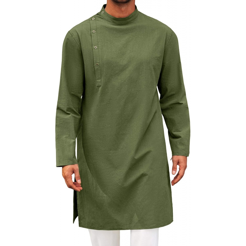 Mens Kaftan Thobe Robe Long Sl - Kurta Men Cotton recension och pris