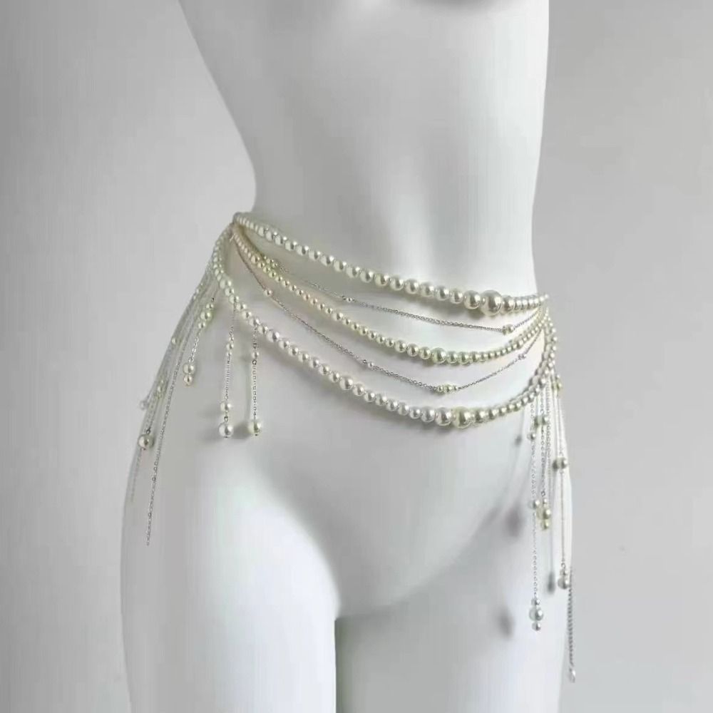 Fashion Elegant Pearl Waist Ch - Ethnic Fashion Collection recension och pris