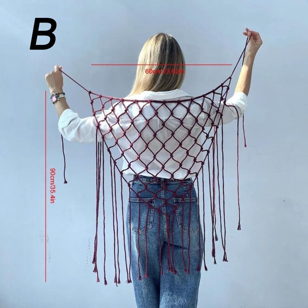 Bohemian Netted Fringe Scarf S - Ethnic Fashion Designer recension och pris