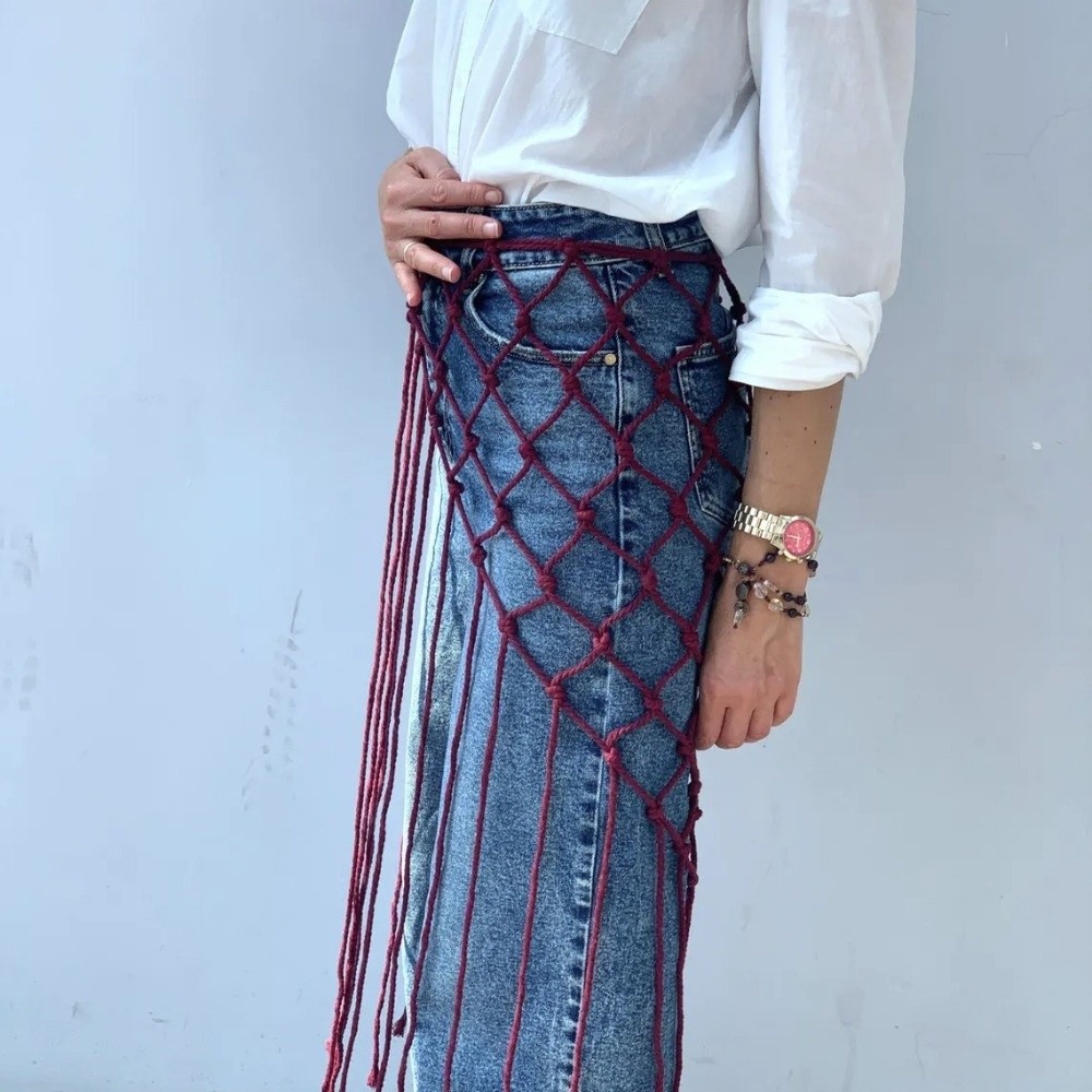 Bohemian Netted Fringe Scarf S - Ethnic Fashion Designer recension och pris
