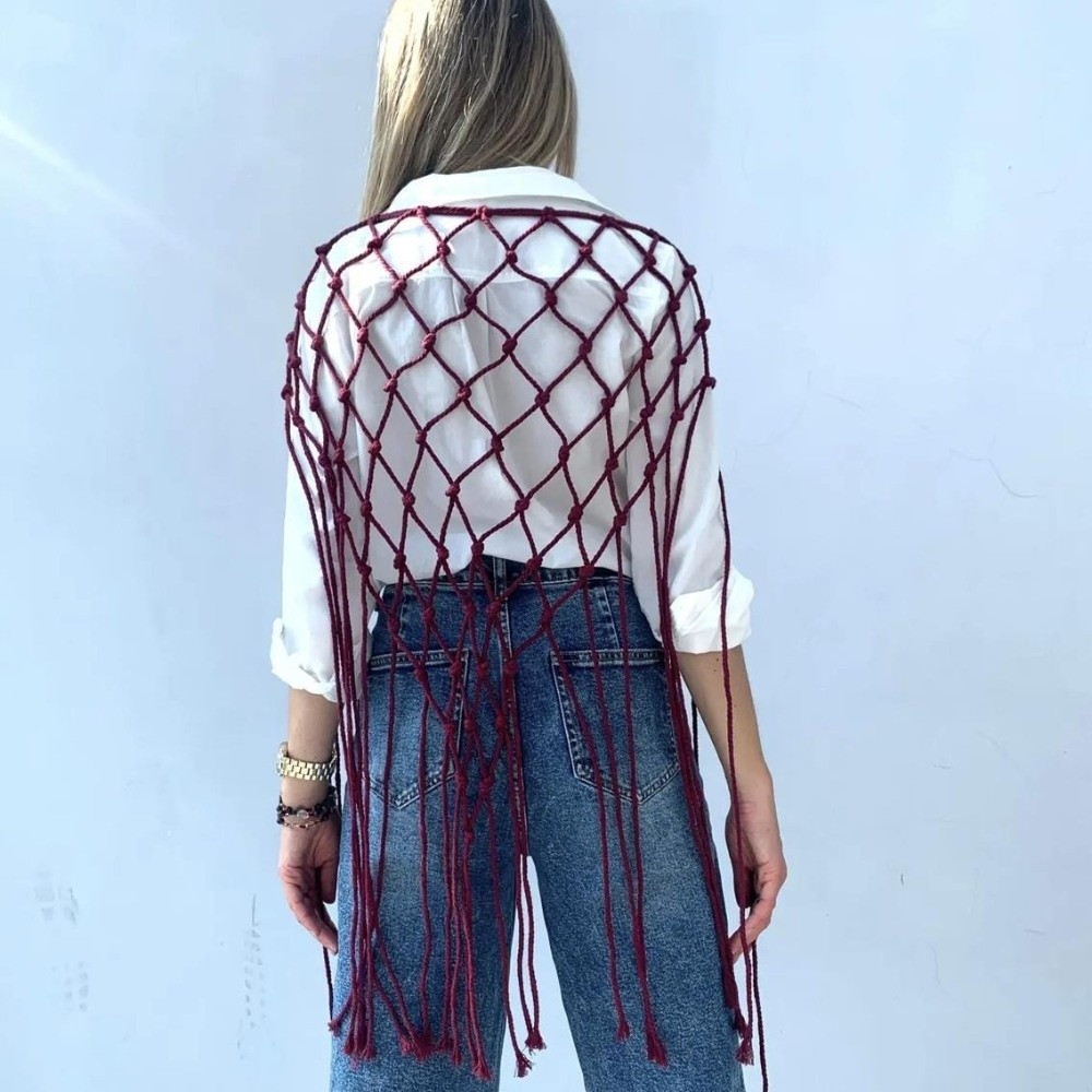Bohemian Netted Fringe Scarf S - Ethnic Fashion Designer recension och pris