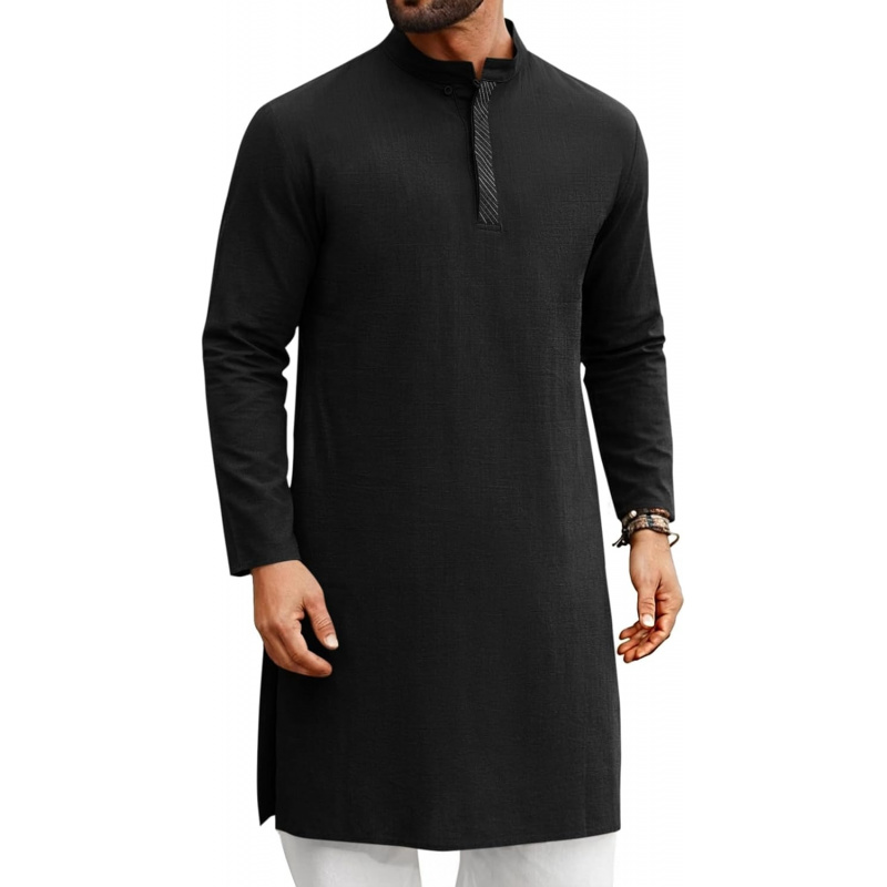 Mens Kaftan Thobe Long Sleeve  - Kurta Men Cotton recension och pris