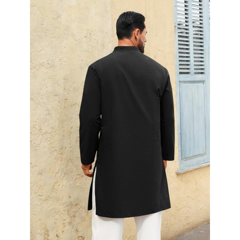 Mens Kaftan Thobe Long Sleeve  - Kurta Men Cotton recension och pris