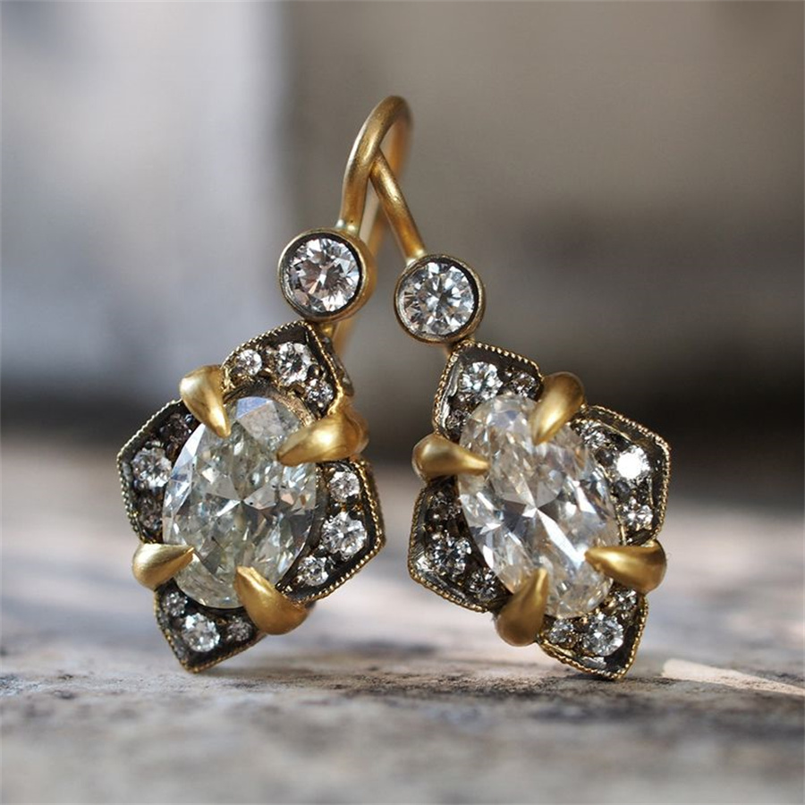 Vintage Inlaid White CZ Dangle - Ethnic Wear In Fashion recension och pris